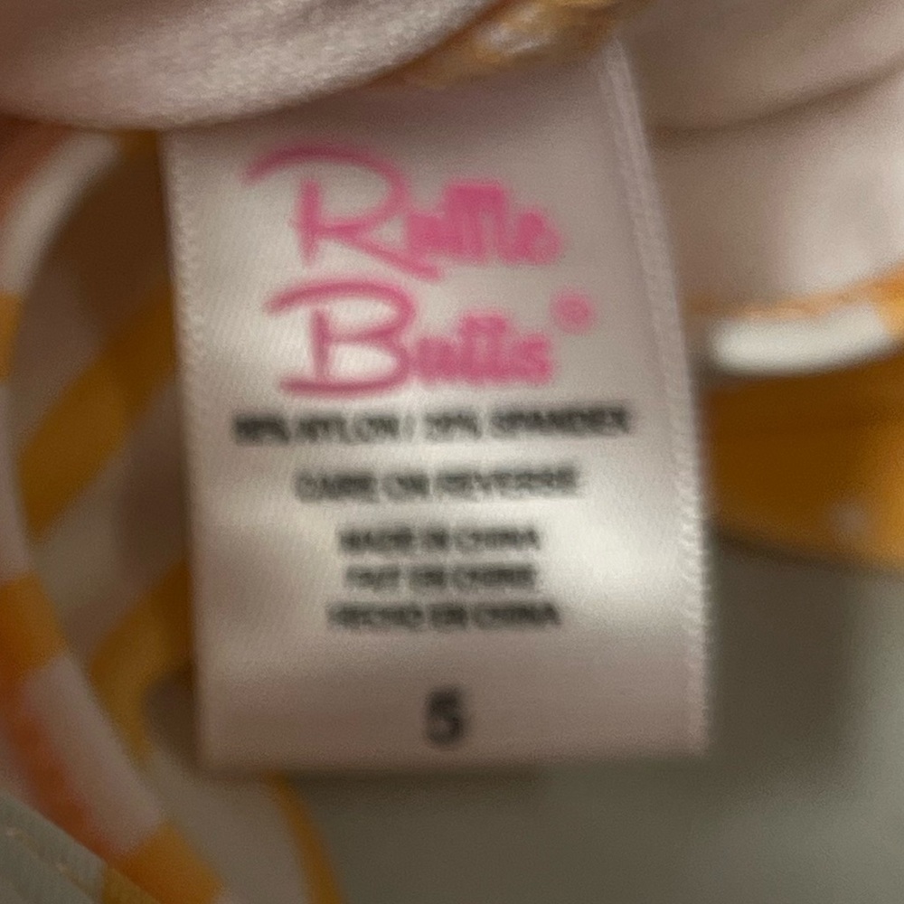 Ruffle Butts Melon Polka Dot Tankini Size 5 - Picture 3 of 3